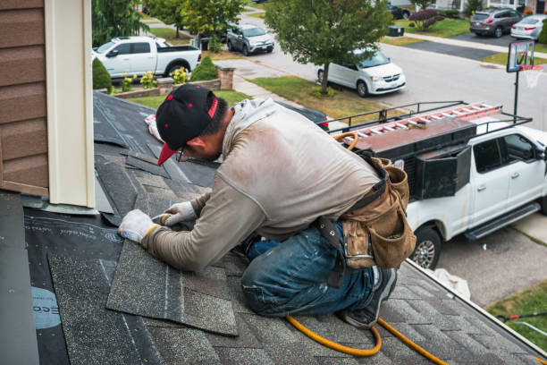 Professional Gutter Repair And Installation technician working in Wrightstown, NJ